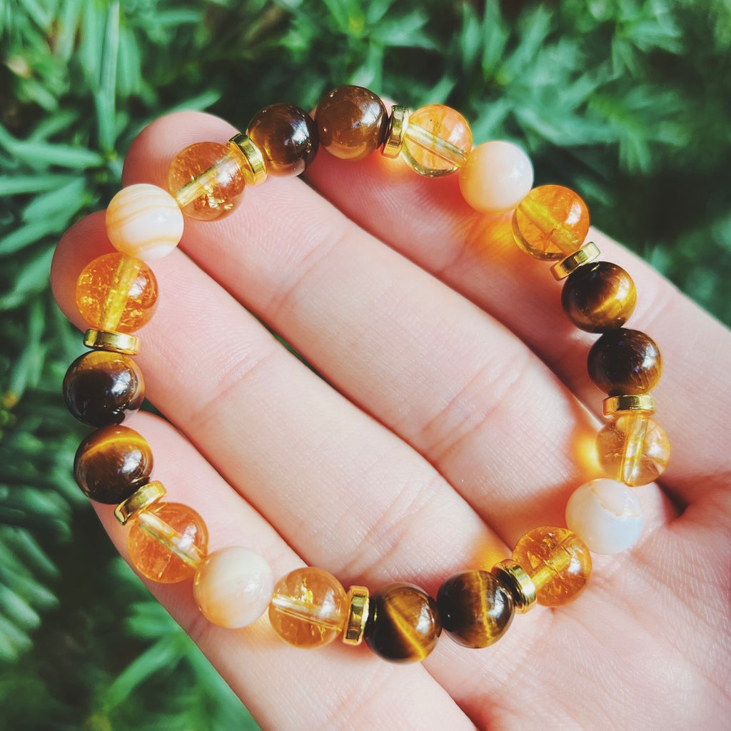Tiger’s Eye, Citrine & Sardonyx Bracelet