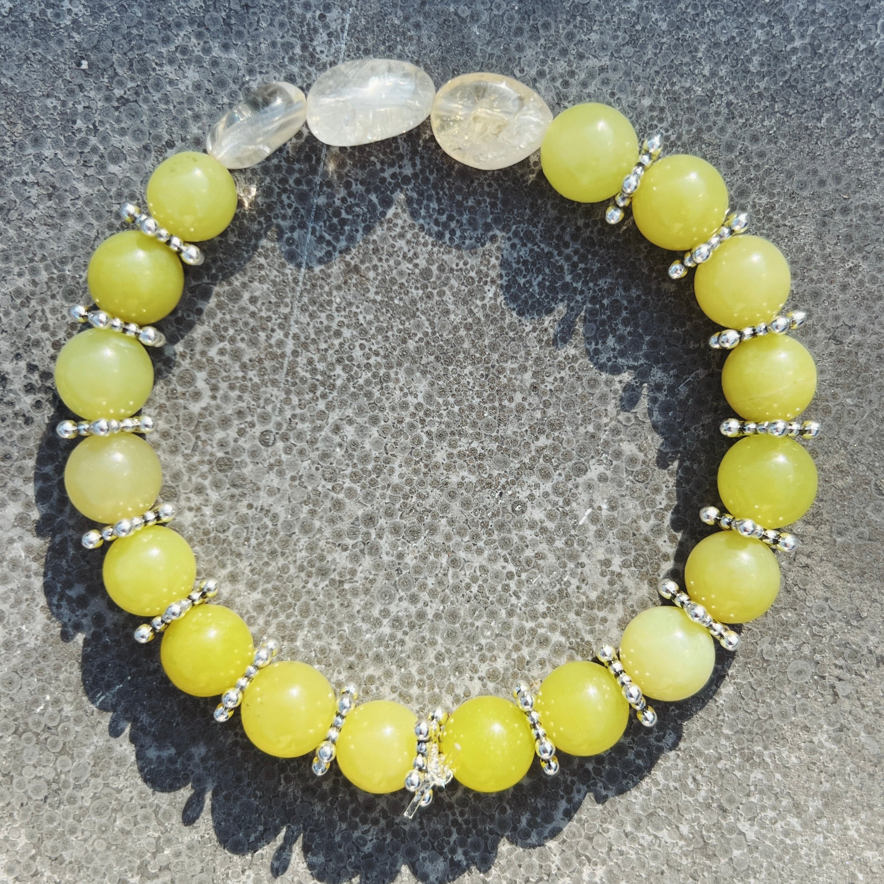 Yellow Jade & Citrine Bracelet