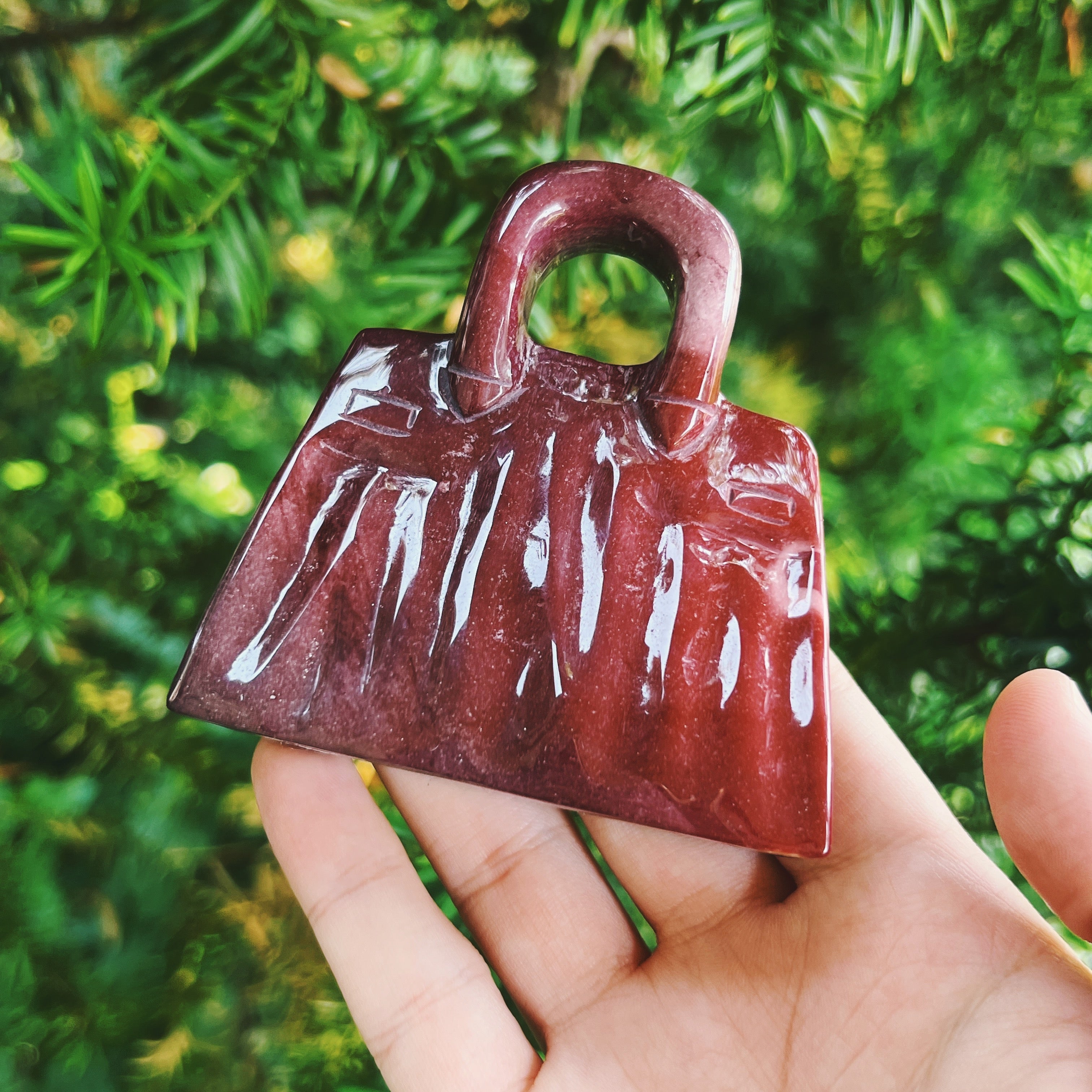 Mookaite Purse Carving