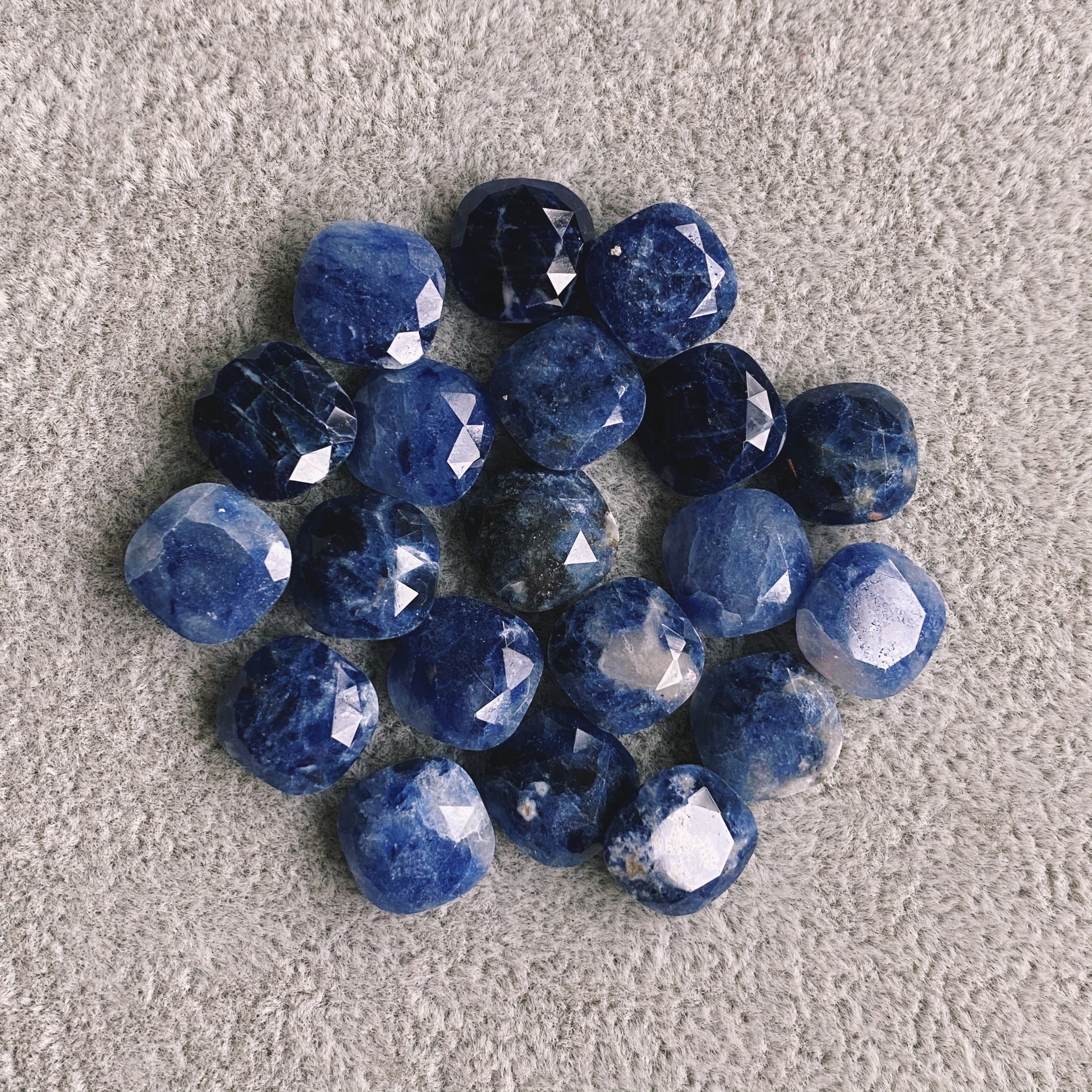 (1) Sodalite Faceted Square Cabochon
