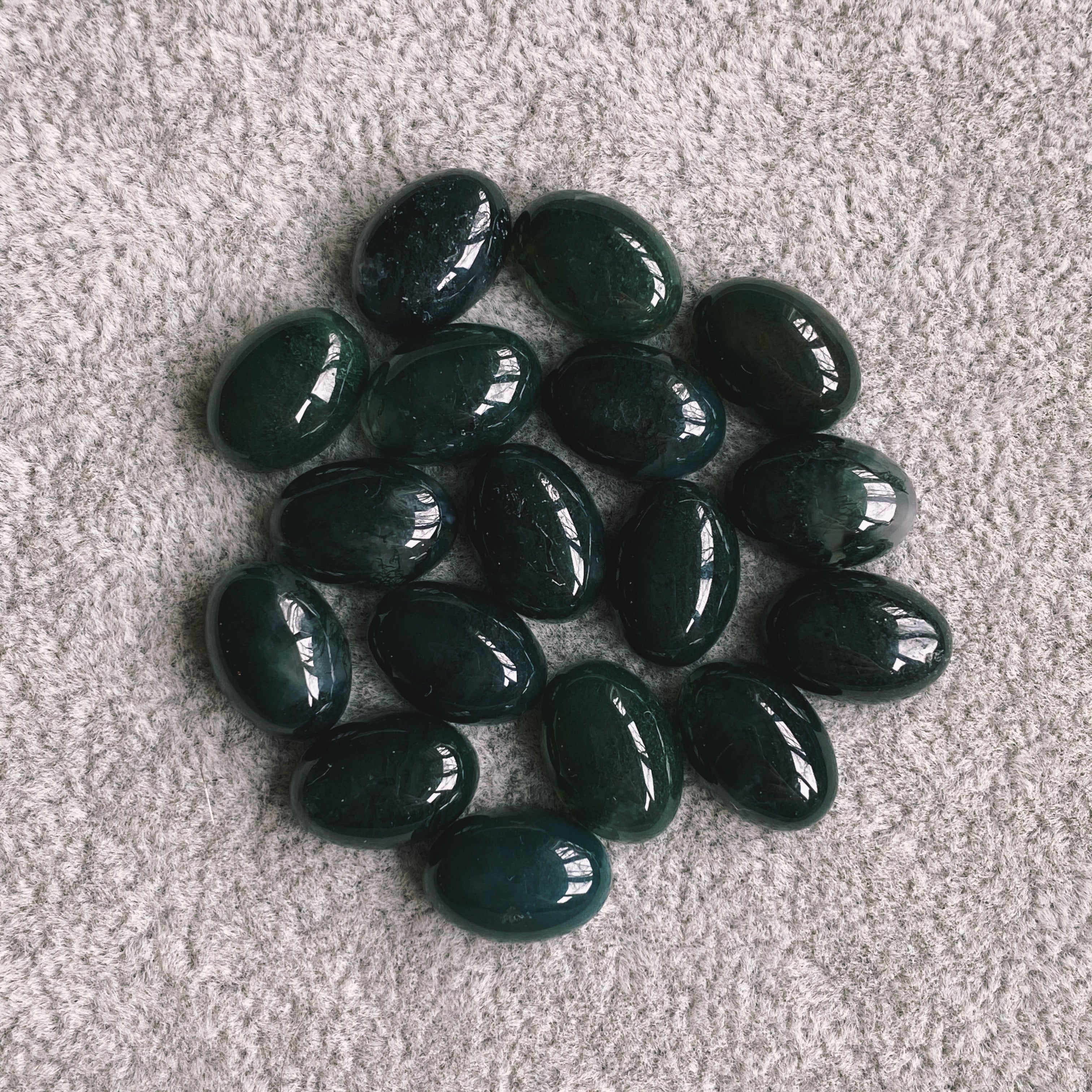 (1) Moss Agate Oval Cabochon