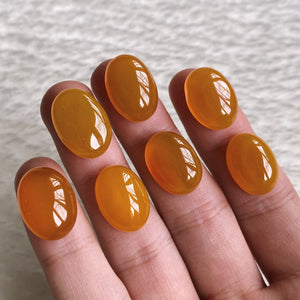 (1) Yellow Agate Oval Cabochon