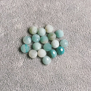 (1) Amazonite Faceted Round Cabochon